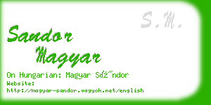 sandor magyar business card